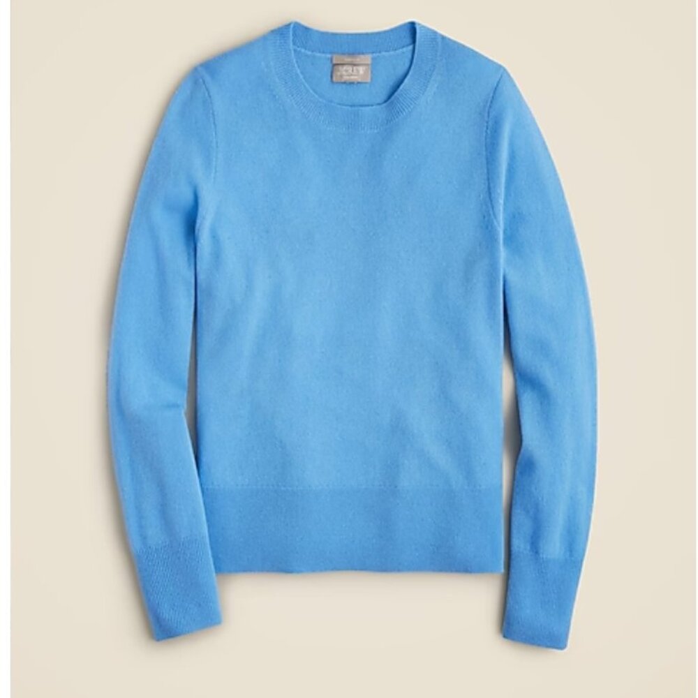 J. Crew Blue Cashmere Crew Neck Sweater